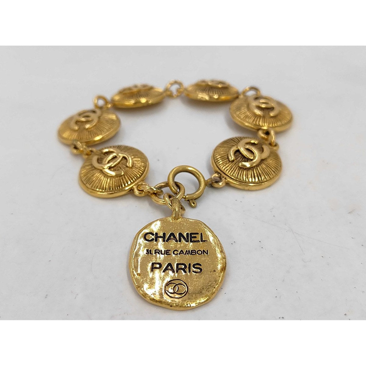 Chanel Coco Mark Charm Bracelet, Gold-Tone