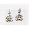 Chanel Coco Mark Dangle Earrings, Silver-Tone