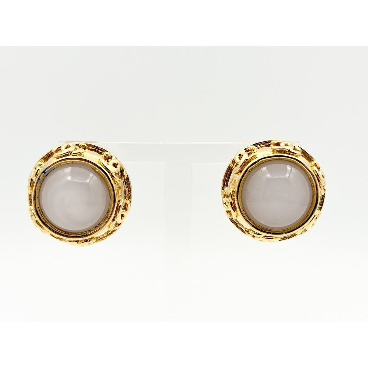 Chanel Coco Mark Faux Pearl Clip-On Earrings, Gold-Tone