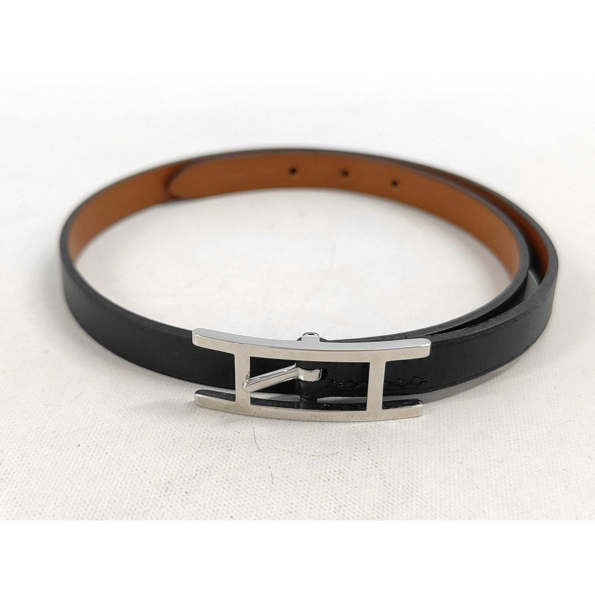 Hermès Behapi Double Tour Bracelet, Black/Brown