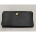 Gucci GG Marmont Long Zip Wallet, Black Leather