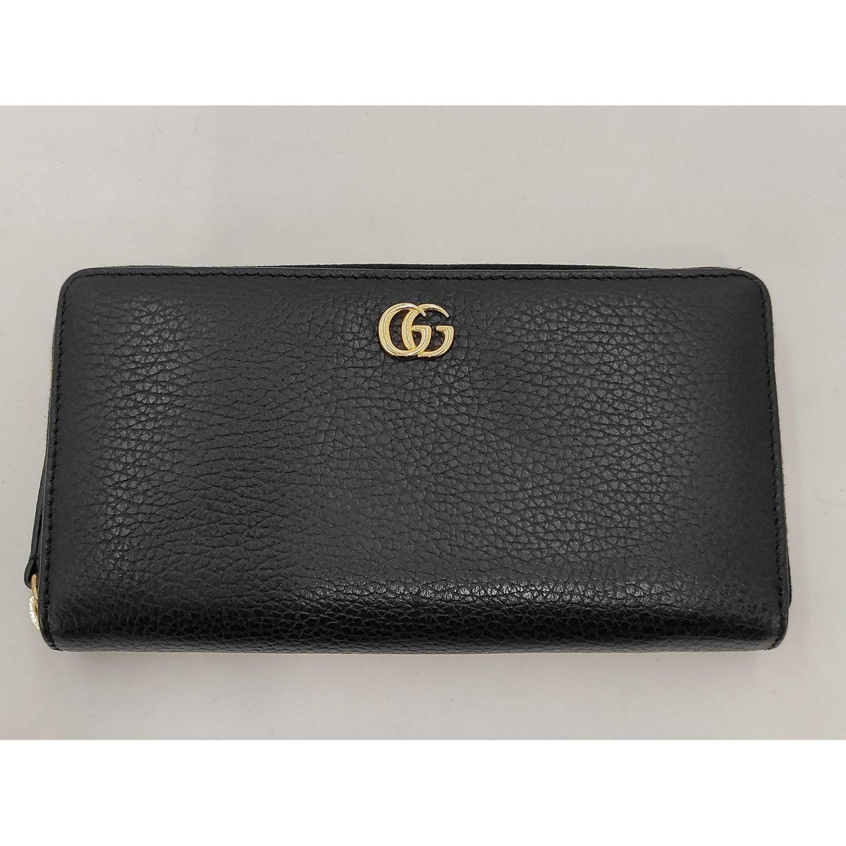 Gucci GG Marmont Long Zip Wallet, Black Leather