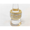 Fendi Logo Scarf Ring, Gold/Nickel