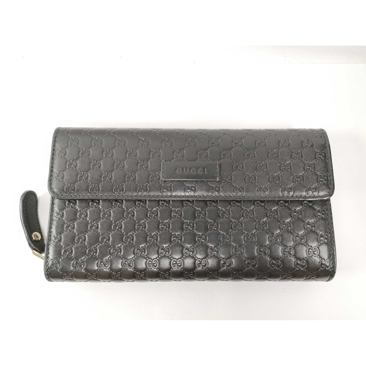 Gucci Micro Guccissima Long Wallet, Black